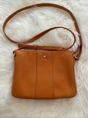 LC Lauren Conrad Tan/Cognac Crossbody Bag with Gold Accent